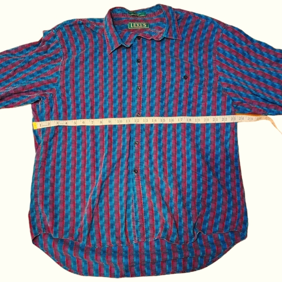 Vintage Levi's Southwestern Style Geometric Print Button Down Shirt Sz XL - Picture 9 of 10